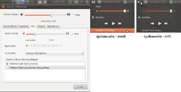 gnome-volume-control with minivosc + pulseaudio.